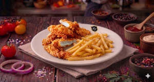 Crispy De Pui cu Crispy Pui, cartof, sos